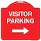 Signmission Visitor Parking With Right Arrow Heavy-Gauge Aluminum Architectural Sign, 18" x 18", RW-1818-9742 A-DES-RW-1818-9742 - alternate 1